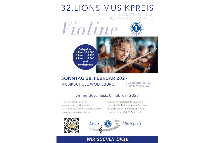 Lions Musikpreis 2027 Flyer